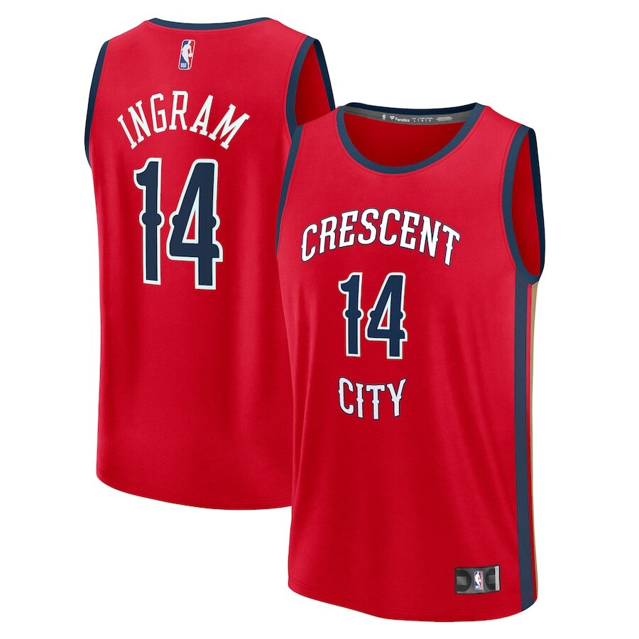 Men's New Orleans Pelicans Brandon Ingram Red Jersey