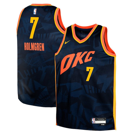 Men's Oklahoma City Thunder Chet Holmgren Navy Jersey