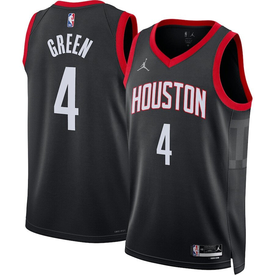 Men's Houston Rockets Jalen Green Black Jersey