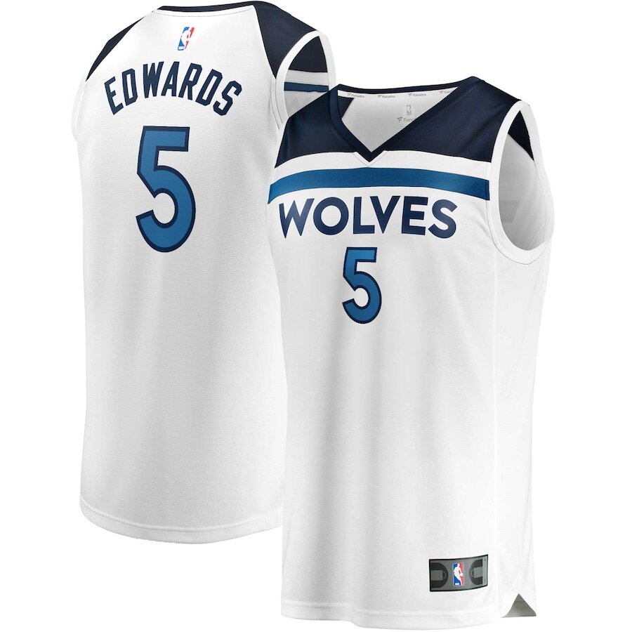 Men's Minnesota Timberwolves Anthony Edwards White Jersey