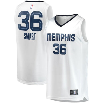 Men's Memphis Grizzlies Marcus Smart White Jersey