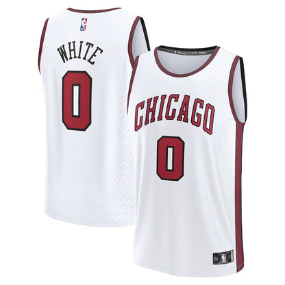 Men's Chicago Bulls Coby White White Jersey