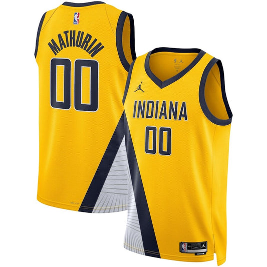 Men's Indiana Pacers Bennedict Mathurin Gold Jersey