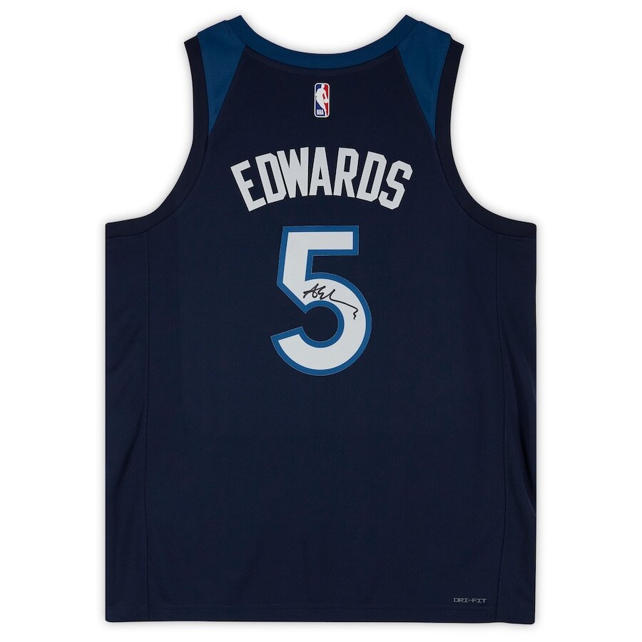 Men's Minnesota Timberwolves Anthony Edwards Navy Jersey