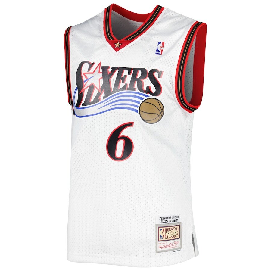 Men's Philadelphia 76ers Allen Iverson White Jersey