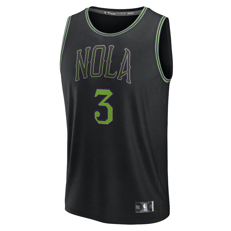 Men's New Orleans Pelicans CJ McCollum Black Jersey