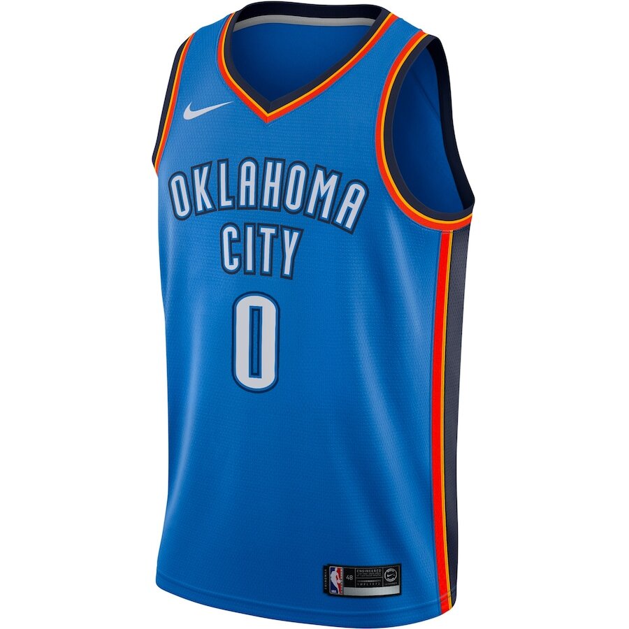 Men's Oklahoma City Thunder Russell Westbrook Blue Jersey