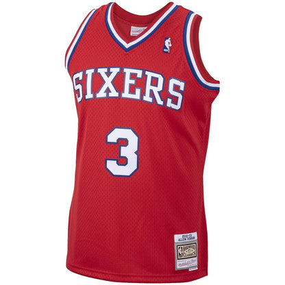 Men's Philadelphia 76ers Allen Iverson Red Jersey