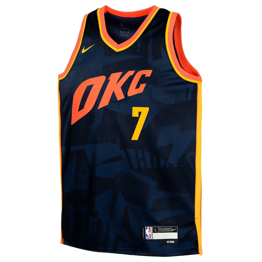 Men's Oklahoma City Thunder Chet Holmgren Navy Jersey