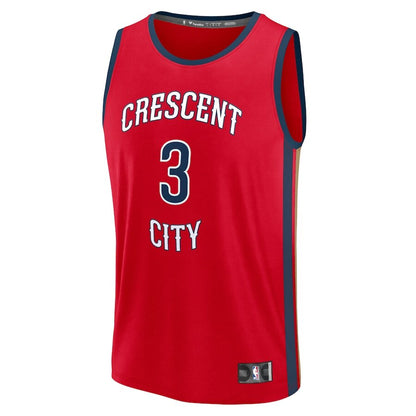 Men's New Orleans Pelicans CJ McCollum Red Jersey