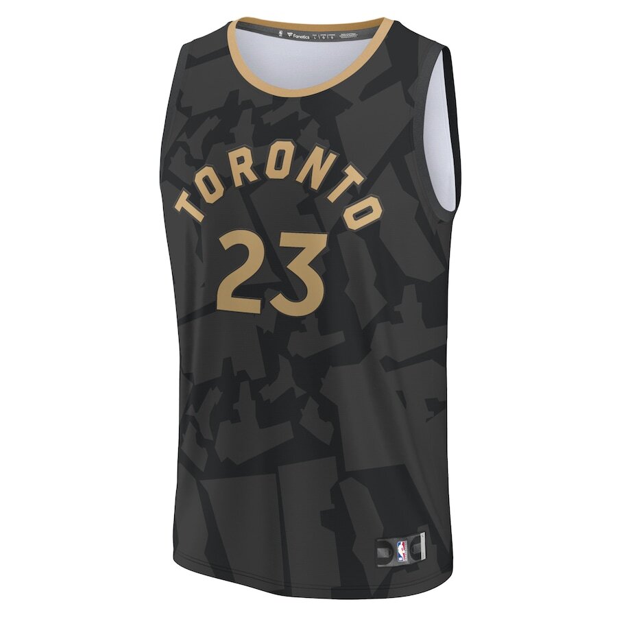 Men's Toronto Raptors Fred VanVleet Black Jersey