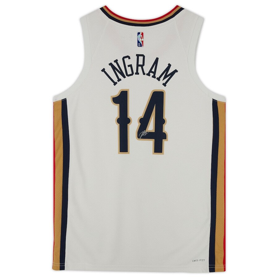 Men's New Orleans Pelicans Brandon Ingram White Jersey