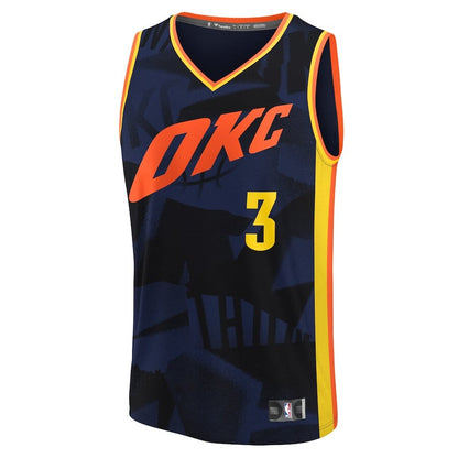 Men's Oklahoma City Thunder Josh Giddey Navy Jersey