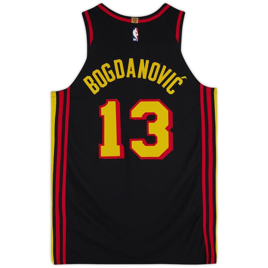 Men's Atlanta Hawks Bogdan Bogdanovic Black Jersey