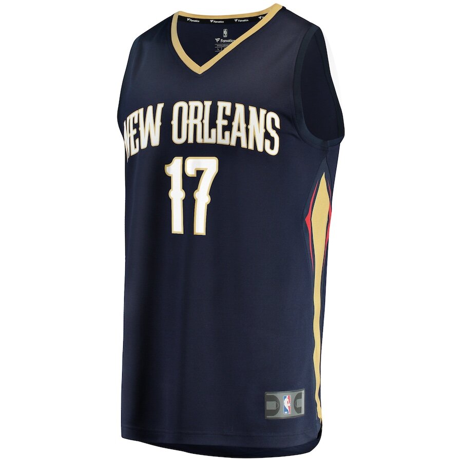 Men's New Orleans Pelicans Jonas Valanciunas Navy Jersey