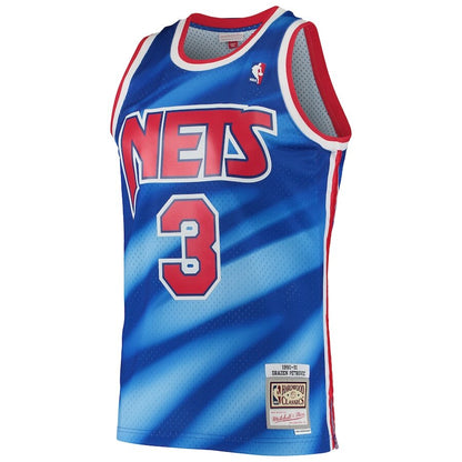 Men's New Jersey Nets Drazen Petrovic Blue Jersey