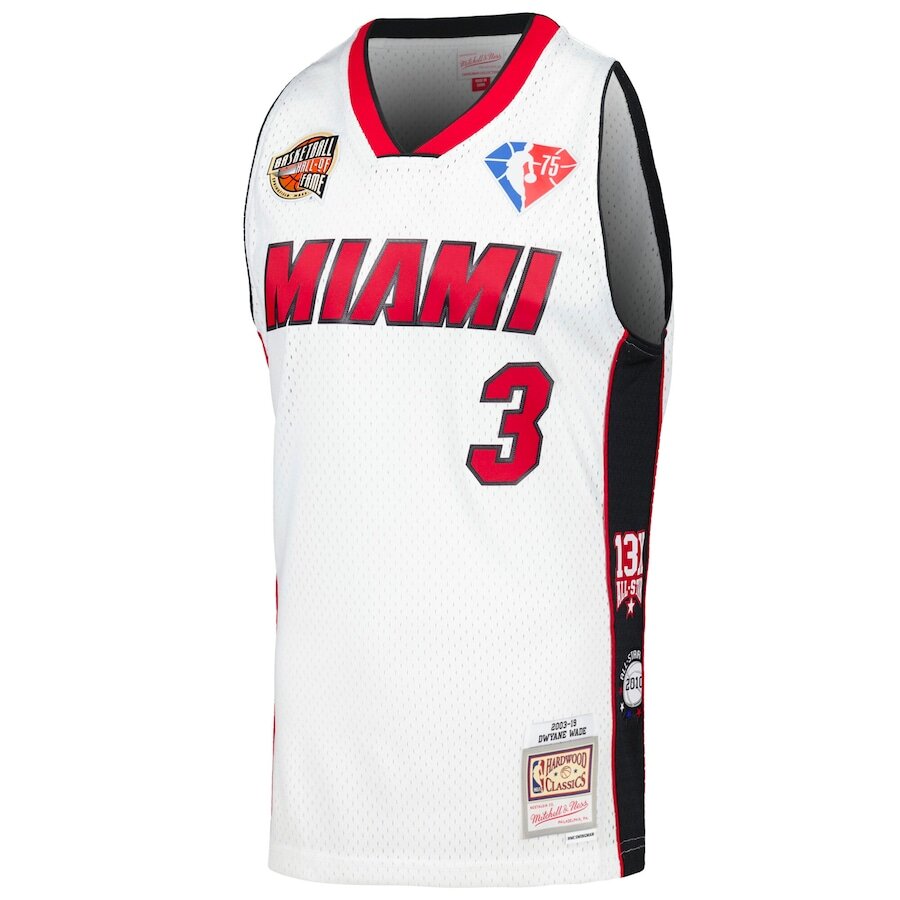 Men's Miami Heat Dwyane Wade White Jersey