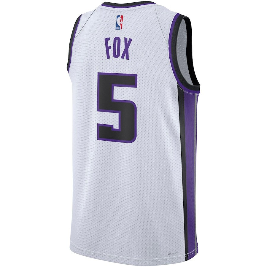 Men's Sacramento Kings De'Aaron Fox White Jersey