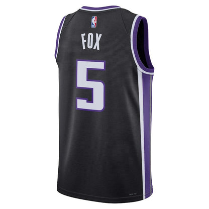 Men's Sacramento Kings De'Aaron Fox Black Jersey