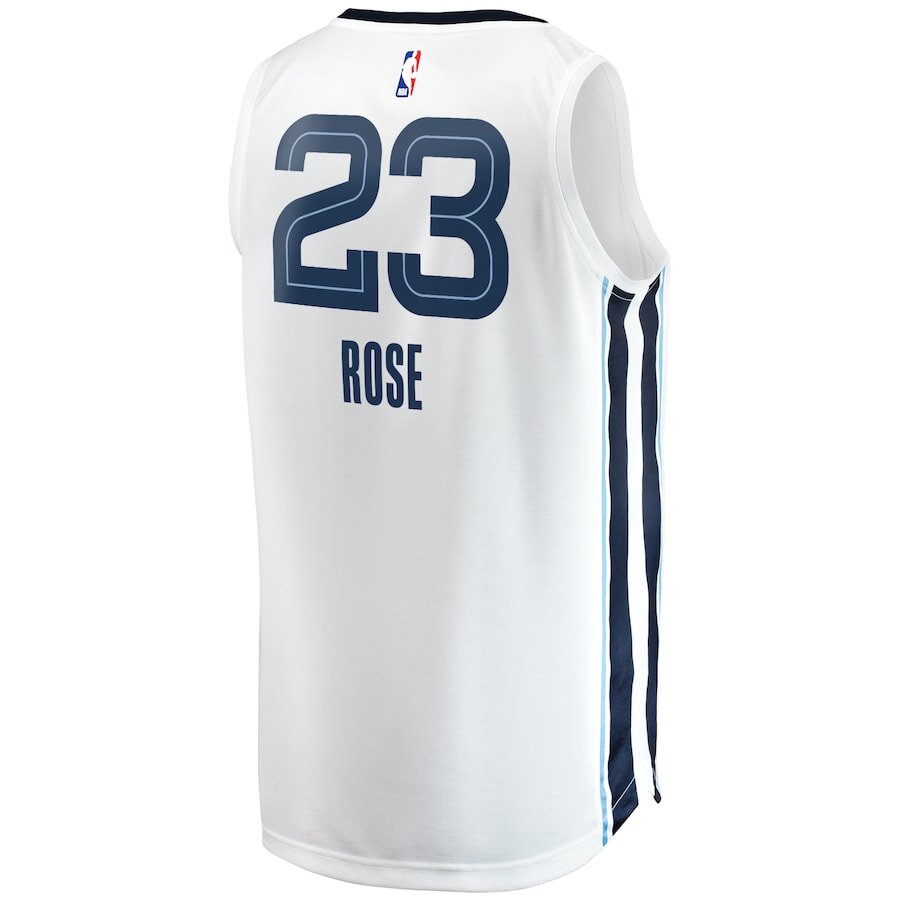 Men's Memphis Grizzlies Derrick Rose White Jersey