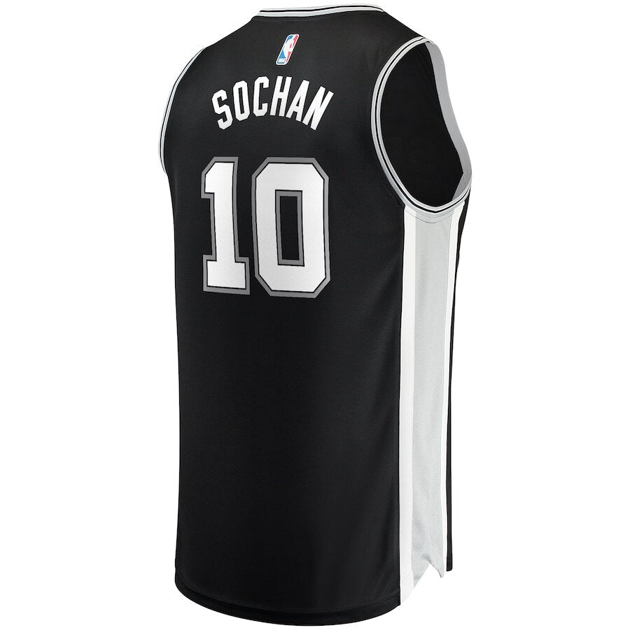 Men's San Antonio Spurs Jeremy Sochan Black Jersey