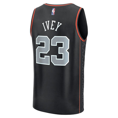 Men's Detroit Pistons Jaden Ivey Black Jersey