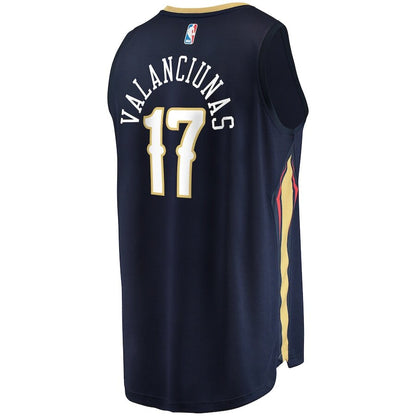 Men's New Orleans Pelicans Jonas Valanciunas Navy Jersey