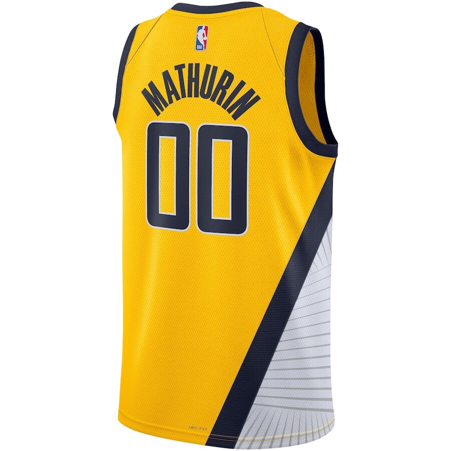 Men's Indiana Pacers Bennedict Mathurin Gold Jersey