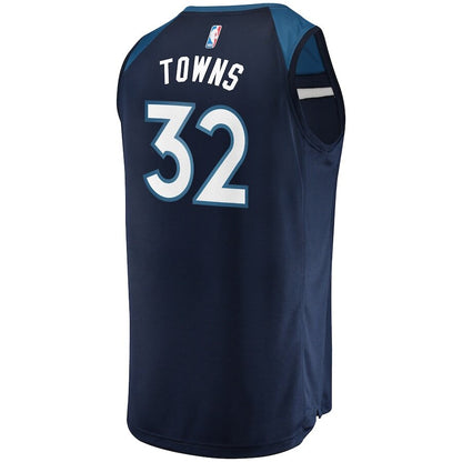 Men's Minnesota Timberwolves Karl-Anthony Towns Navy Jersey