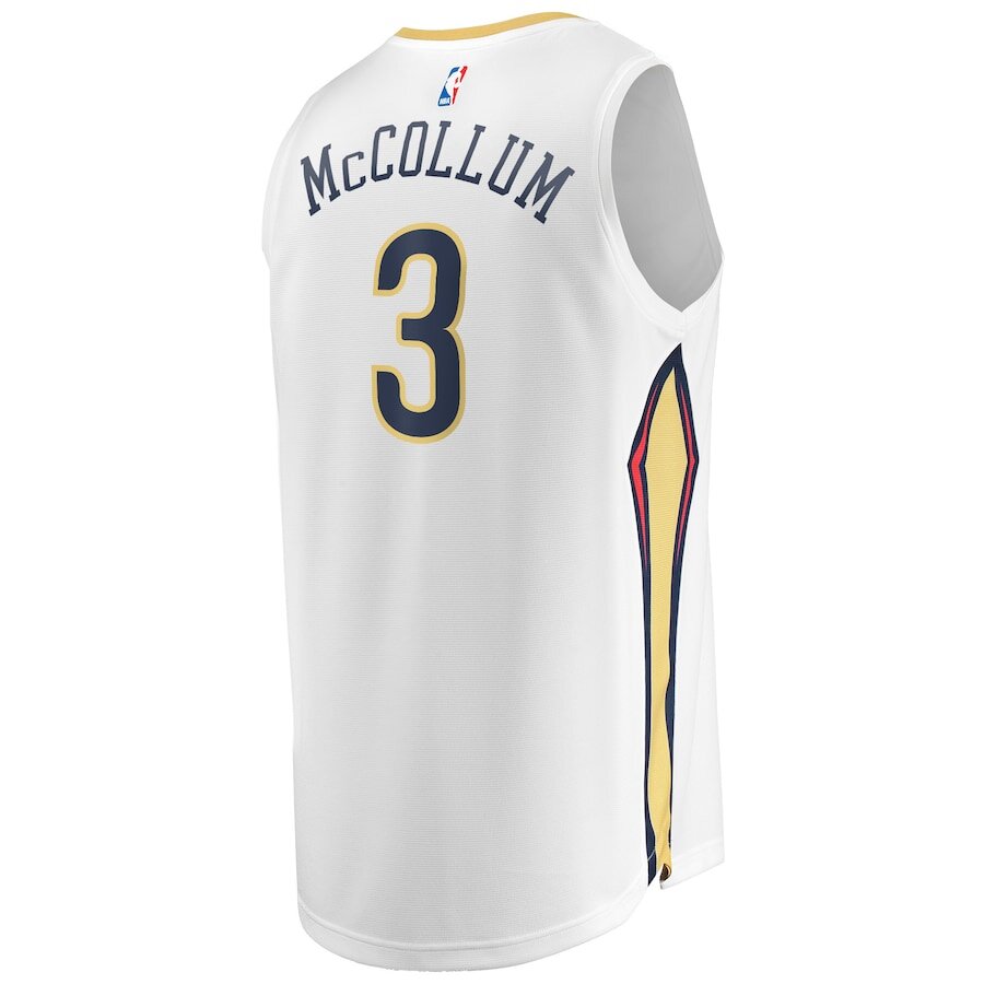 Men's New Orleans Pelicans CJ McCollum White Jersey