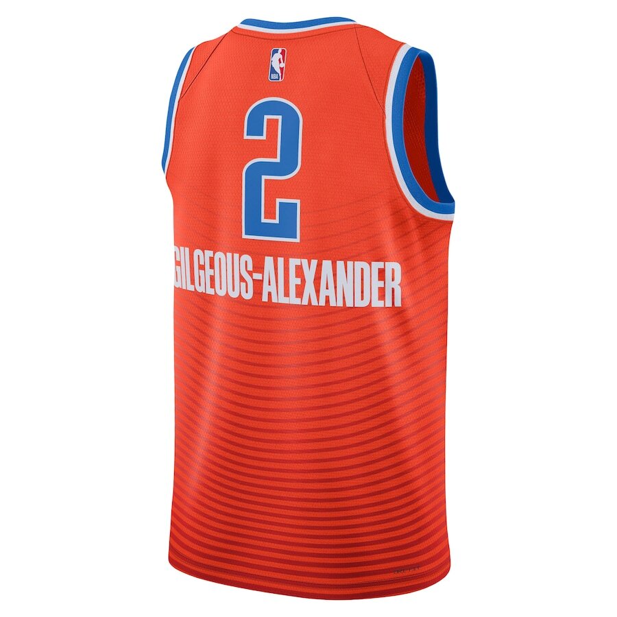 Men's Oklahoma City Thunder Shai Gilgeous-Alexander Orange Jersey