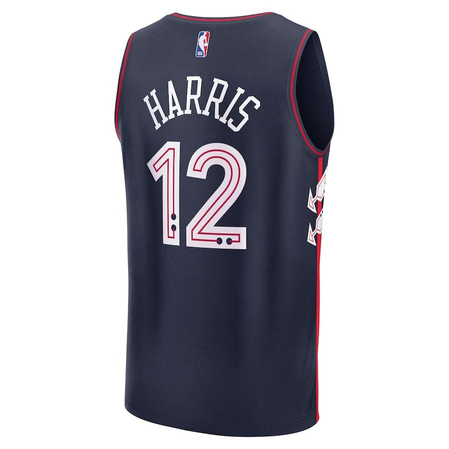 Men's Philadelphia 76ers Tobias Harris Navy Jersey