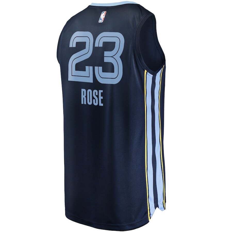 Men's Memphis Grizzlies Derrick Rose Navy Jersey