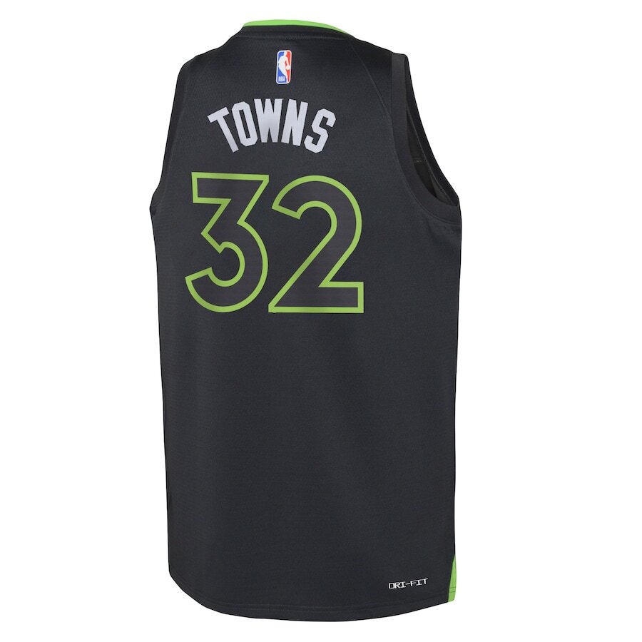 Men's Minnesota Timberwolves Karl-Anthony Towns Black Jersey