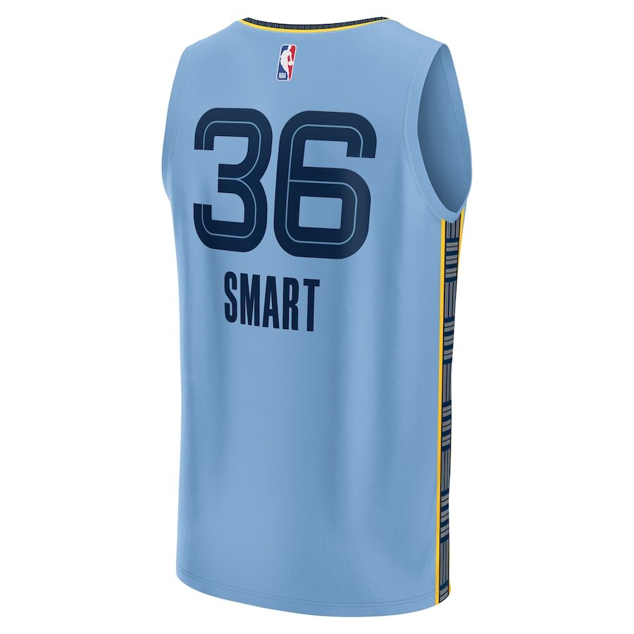 Men's Memphis Grizzlies Marcus Smart Light Blue Jersey