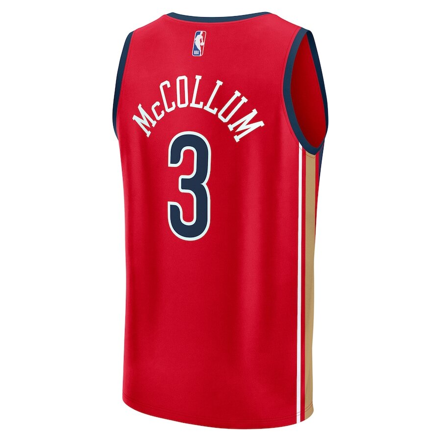 Men's New Orleans Pelicans CJ McCollum Red Jersey