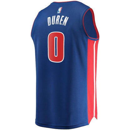 Men's Detroit Pistons Jalen Duren Blue Jersey