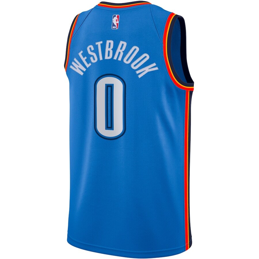 Men's Oklahoma City Thunder Russell Westbrook Blue Jersey