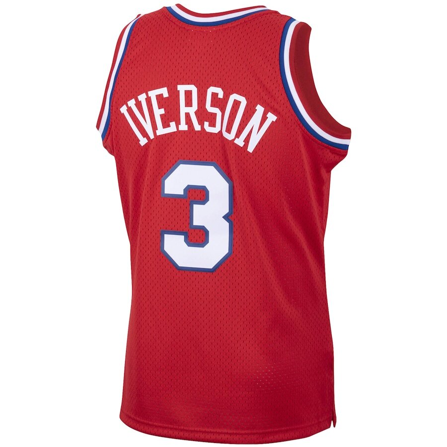 Men's Philadelphia 76ers Allen Iverson Red Jersey