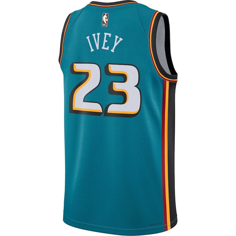 Men's Detroit Pistons Jaden Ivey Teal Jersey