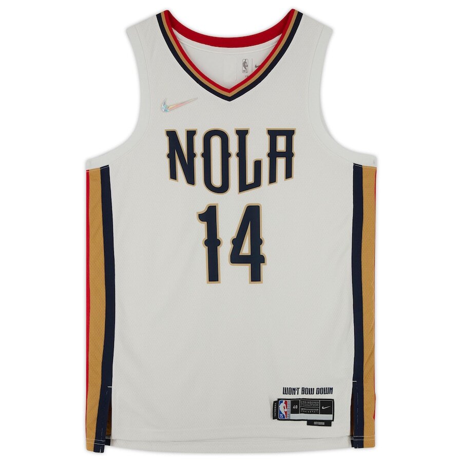 Men's New Orleans Pelicans Brandon Ingram White Jersey