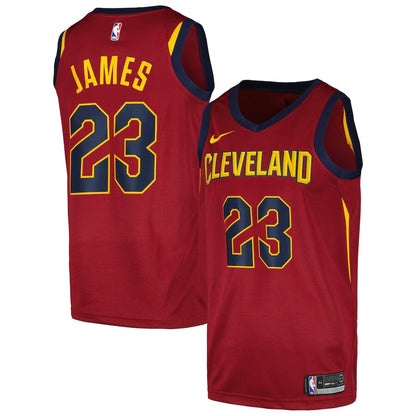 Men's Cleveland Cavaliers LeBron James Wine Jersey