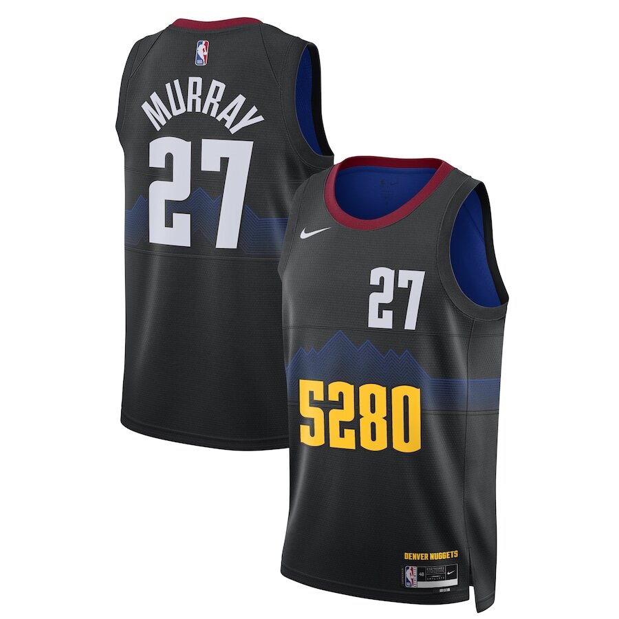 Men's Denver Nuggets Jamal Murray Black Jersey