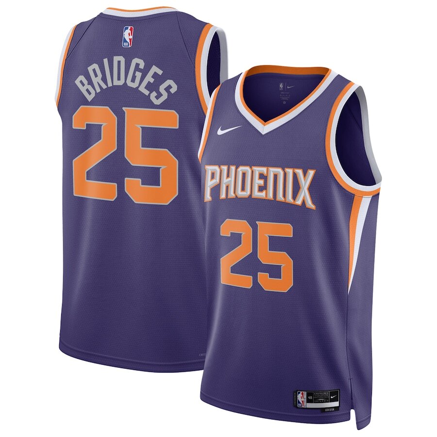 Men's Phoenix Suns Mikal Bridges Purple Jersey