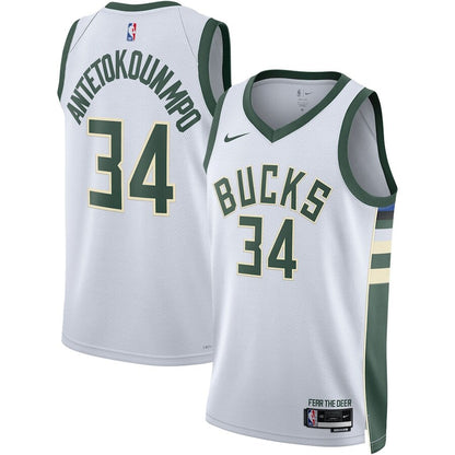 Men's Milwaukee Bucks Giannis Antetokounmpo White Jersey