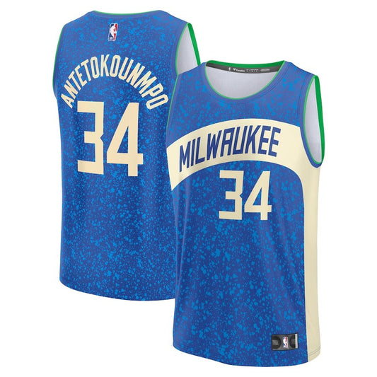 Men's Milwaukee Bucks Giannis Antetokounmpo Royal Jersey