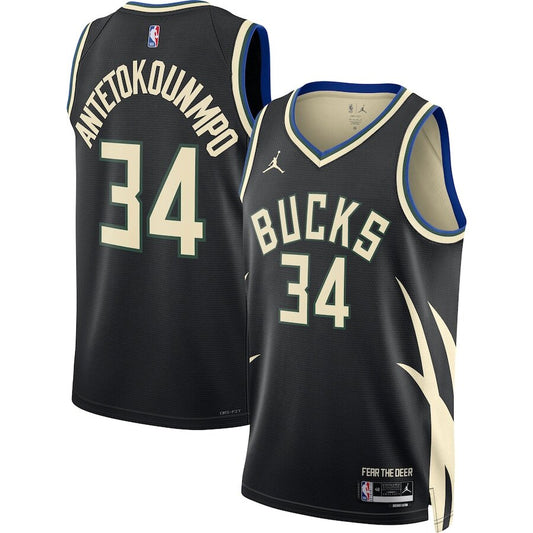 Men's Milwaukee Bucks Giannis Antetokounmpo Black Jersey