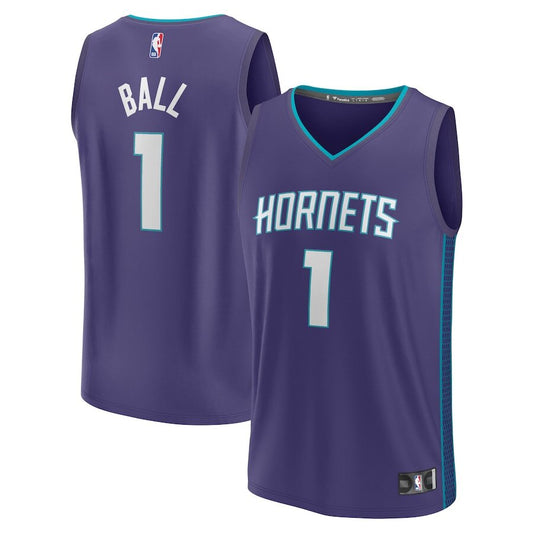 Men's Charlotte Hornets LaMelo Ball Purple Jersey