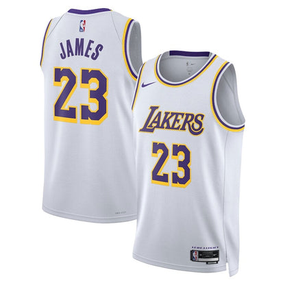 Men's Los Angeles Lakers LeBron James White Jersey