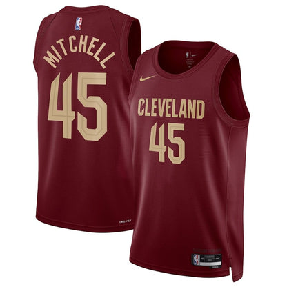 Men's Cleveland Cavaliers Donovan Mitchell Wine Jersey